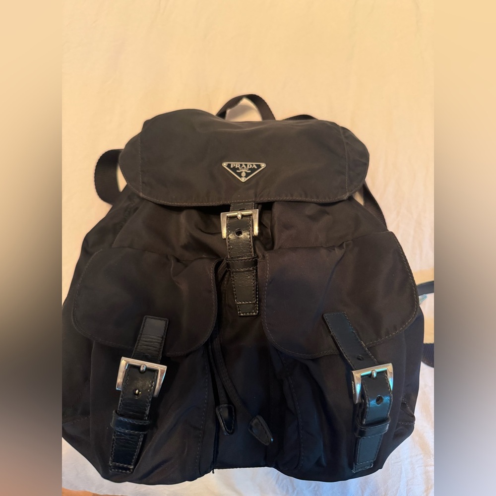 Prada Black Nylon Unisex Backpack